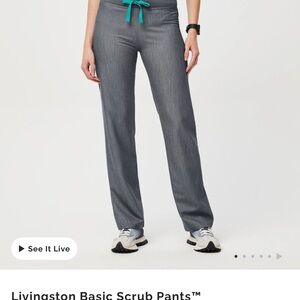Livingston Basic Scrub Pants in Graphite